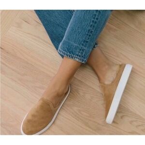 Jenni Kayne Suede Mule Slip On Sneakers Shoes Honey Tan Brown - Size 38 / 8
